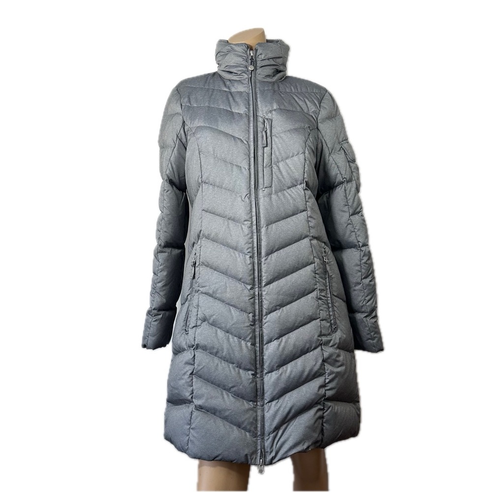 Eddie Bauer Sun Valley Down Puffer Coat Parka Grey Storm Heather Size Medium